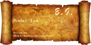 Budai Iza névjegykártya