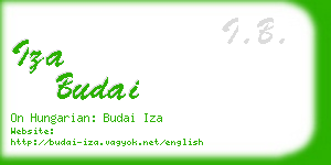 iza budai business card